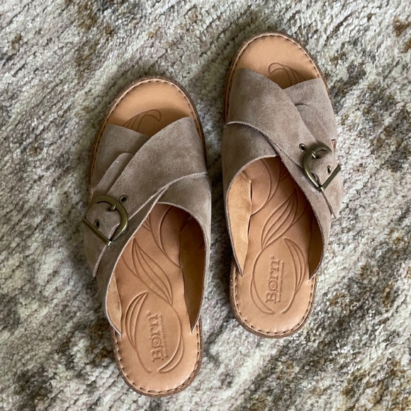 Born | Rio Slide-On Suede Sandals - Picture 1 of 6